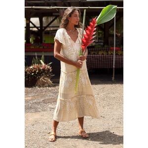 Mixed Pattern tiered maxi sun dress